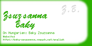 zsuzsanna baky business card